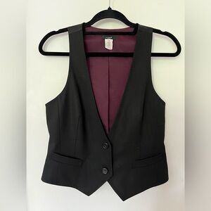 J Crew black wool vest. Size medium.